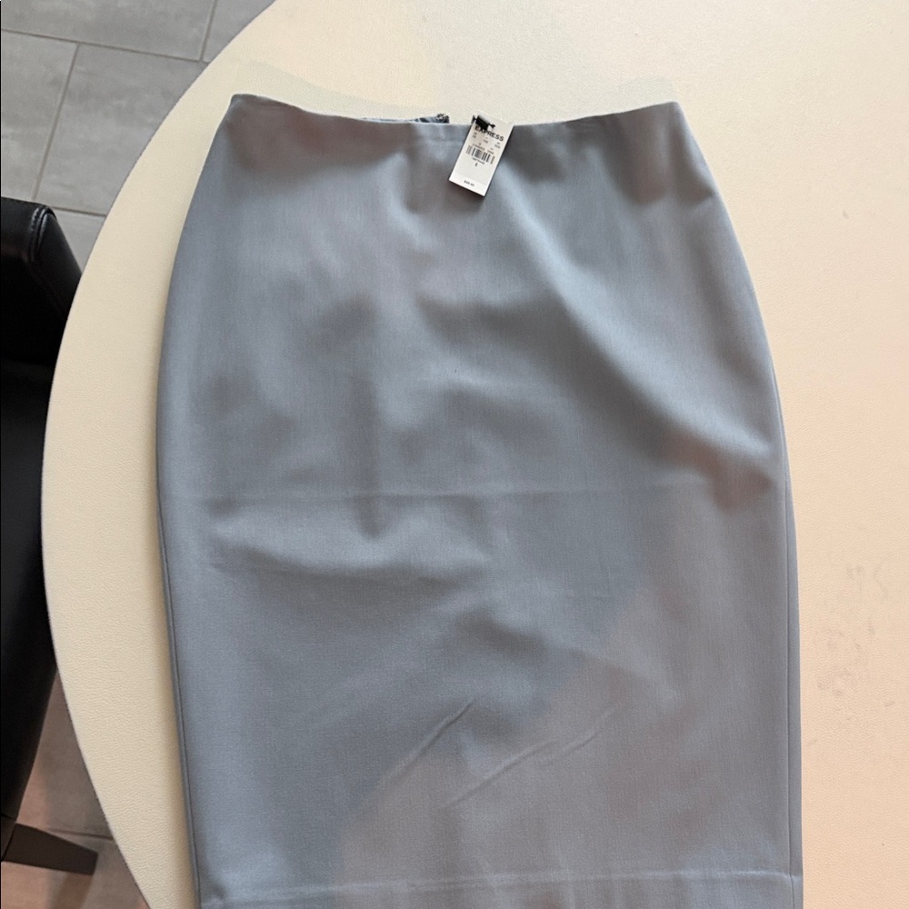 Express Light Gray Pencil Skirt